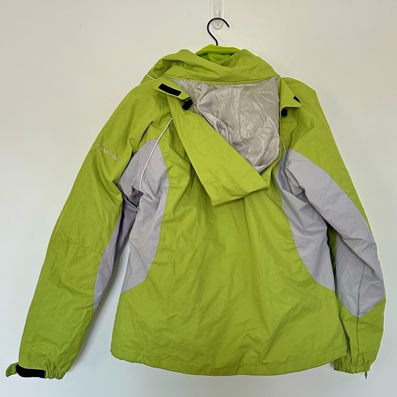 Columbia TITANIUM OMNI TECH Women Jacket Coat Lime Green Shell Ski Snowboard Y2K - Picture 4 of 17